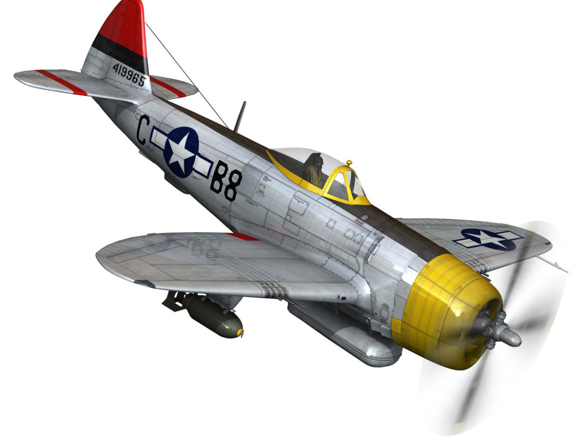 republic p-47d thunderbolt – chief seattle 3d model fbx c4d lwo obj 268207