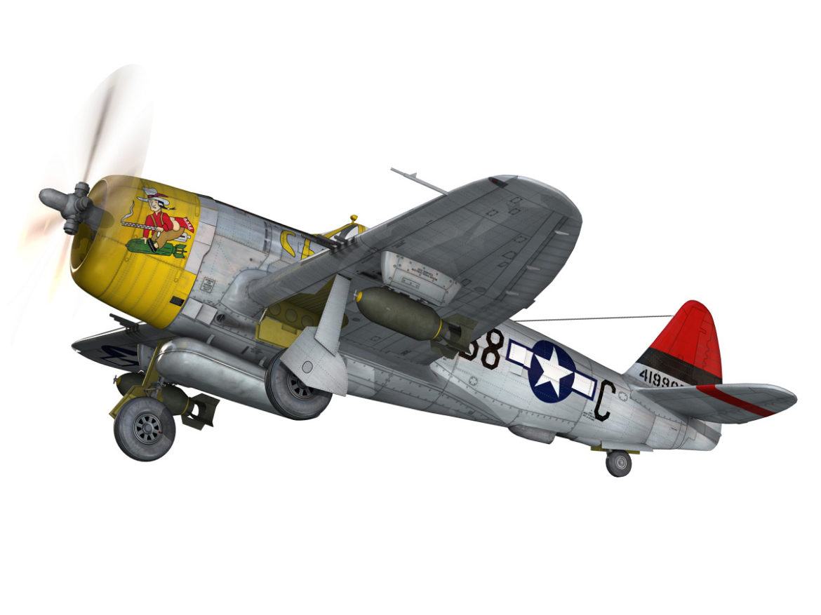 republic p-47d thunderbolt – chief seattle 3d model fbx c4d lwo obj 268208