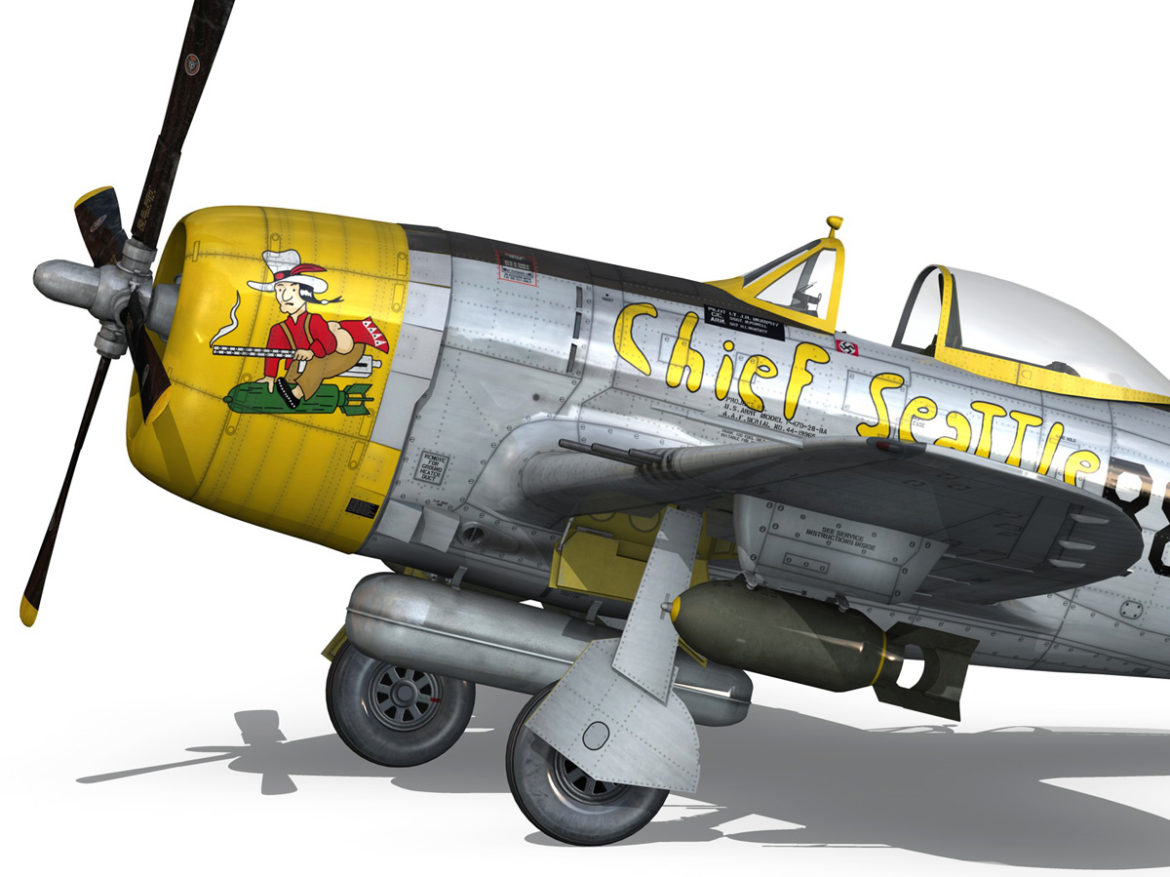 republic p-47d thunderbolt – chief seattle 3d model fbx c4d lwo obj 268209