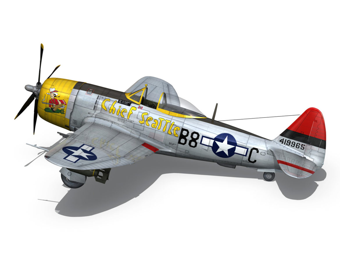 republic p-47d thunderbolt – chief seattle 3d model fbx c4d lwo obj 268210