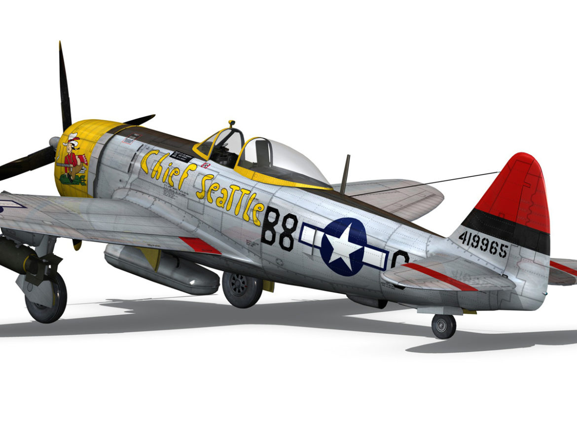 republic p-47d thunderbolt – chief seattle 3d model fbx c4d lwo obj 268211
