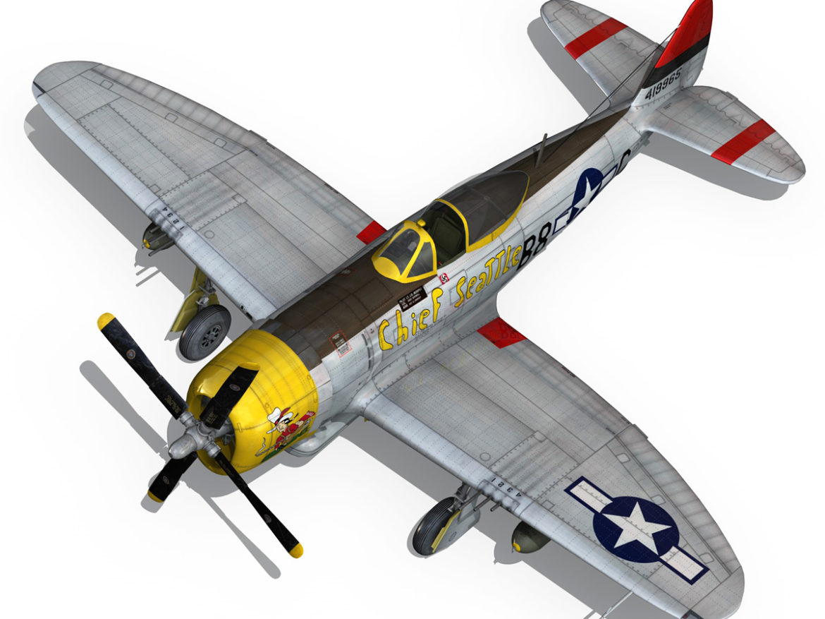 republic p-47d thunderbolt – chief seattle 3d model fbx c4d lwo obj 268215