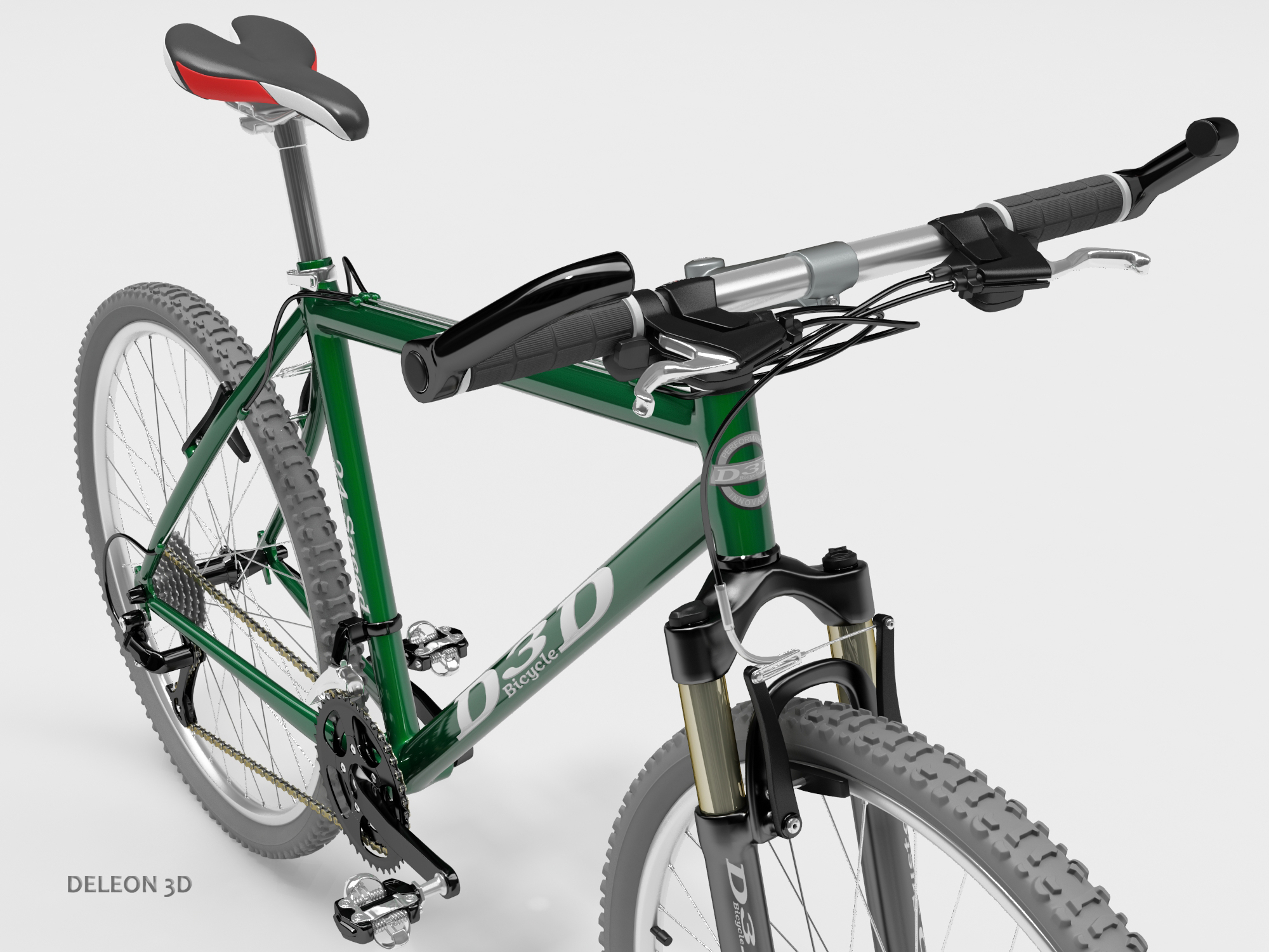 Download Green Mountain Bike 3D Model - FlatPyramid