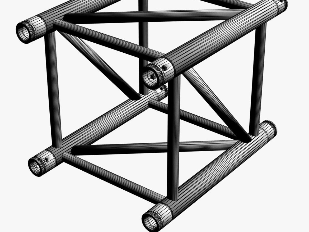 big square truss (collection 10 modular pieces) 3d model 3ds dxf fbx c4d dae  268542
