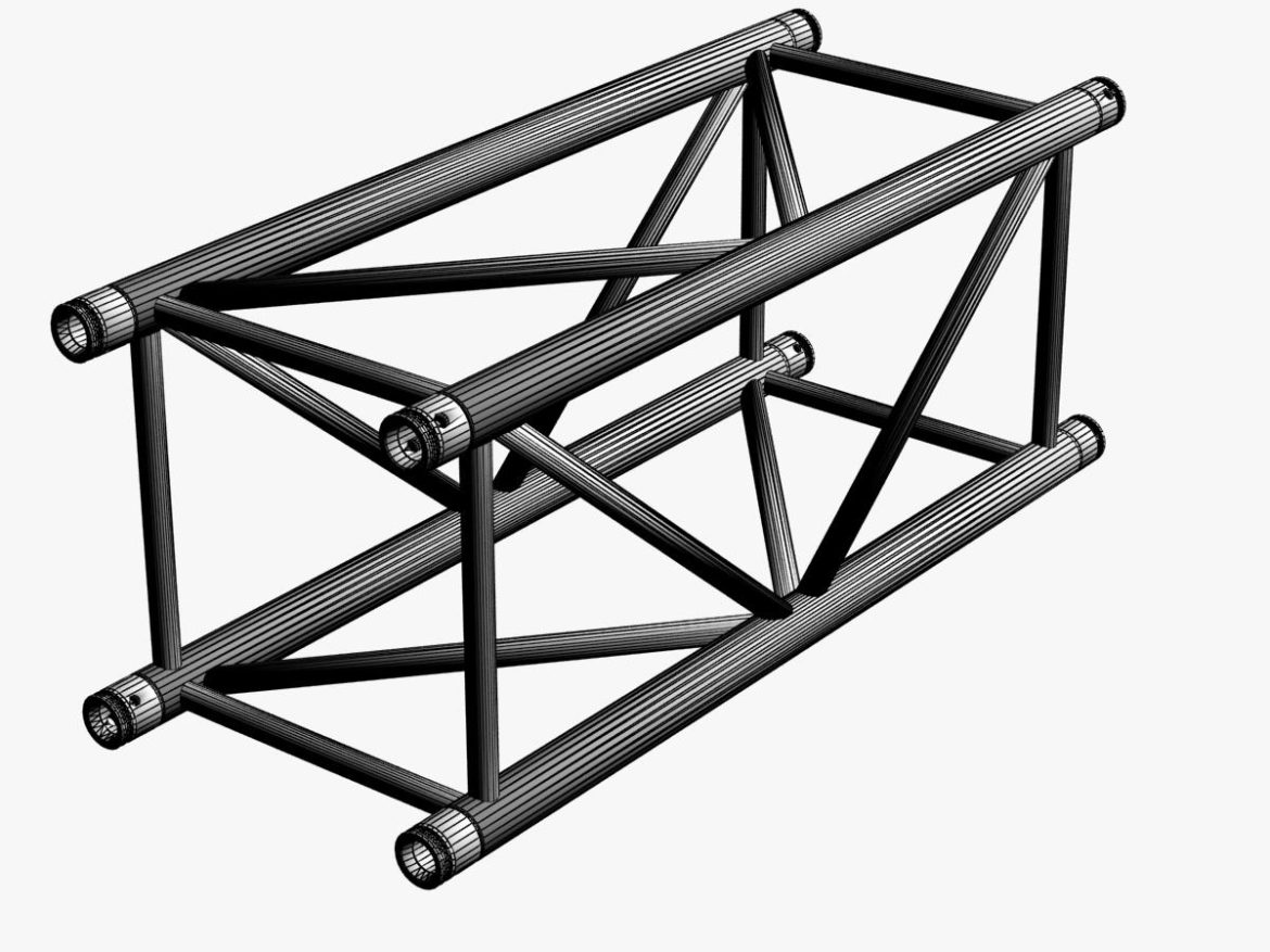big square truss (collection 10 modular pieces) 3d model 3ds dxf fbx c4d dae  268547