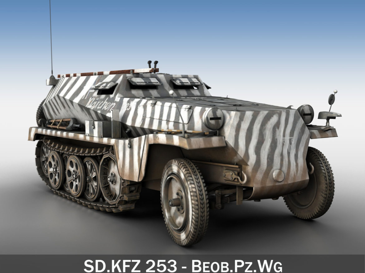 sdkfz.253 – beob.pz.wg. – observation vehicle 3d model 3ds fbx c4d lwo obj 269026