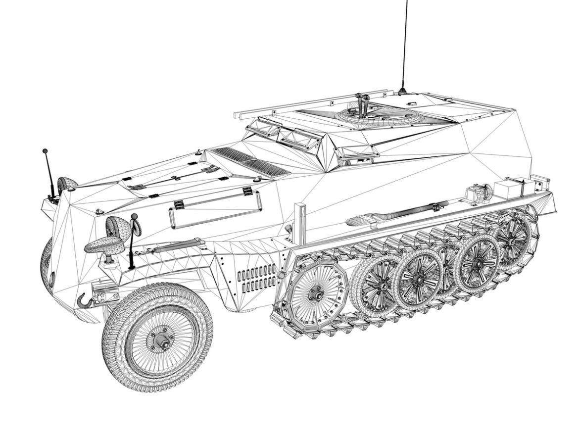 sdkfz.253 – beob.pz.wg. – observation vehicle 3d model 3ds fbx c4d lwo obj 269038