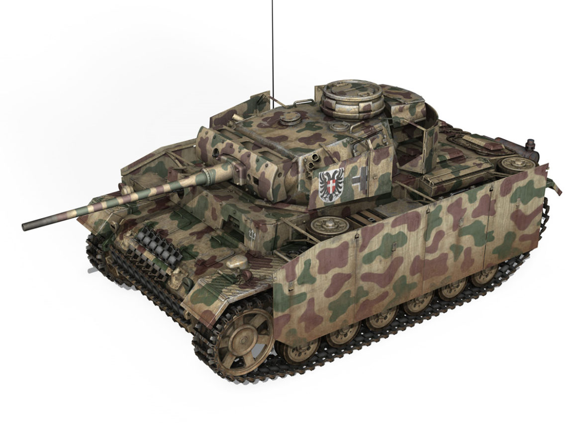 pzkpfw iii – panzer 3 – ausf.m – 413 3d model 3ds c4d lwo obj 269366