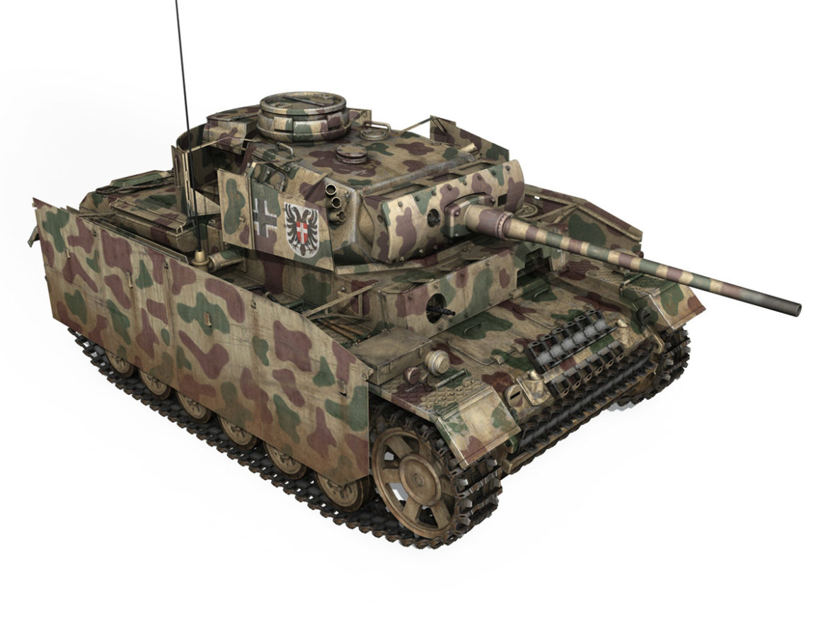 pzkpfw iii – panzer 3 – ausf.m – 413 3d model 3ds c4d lwo obj 269371