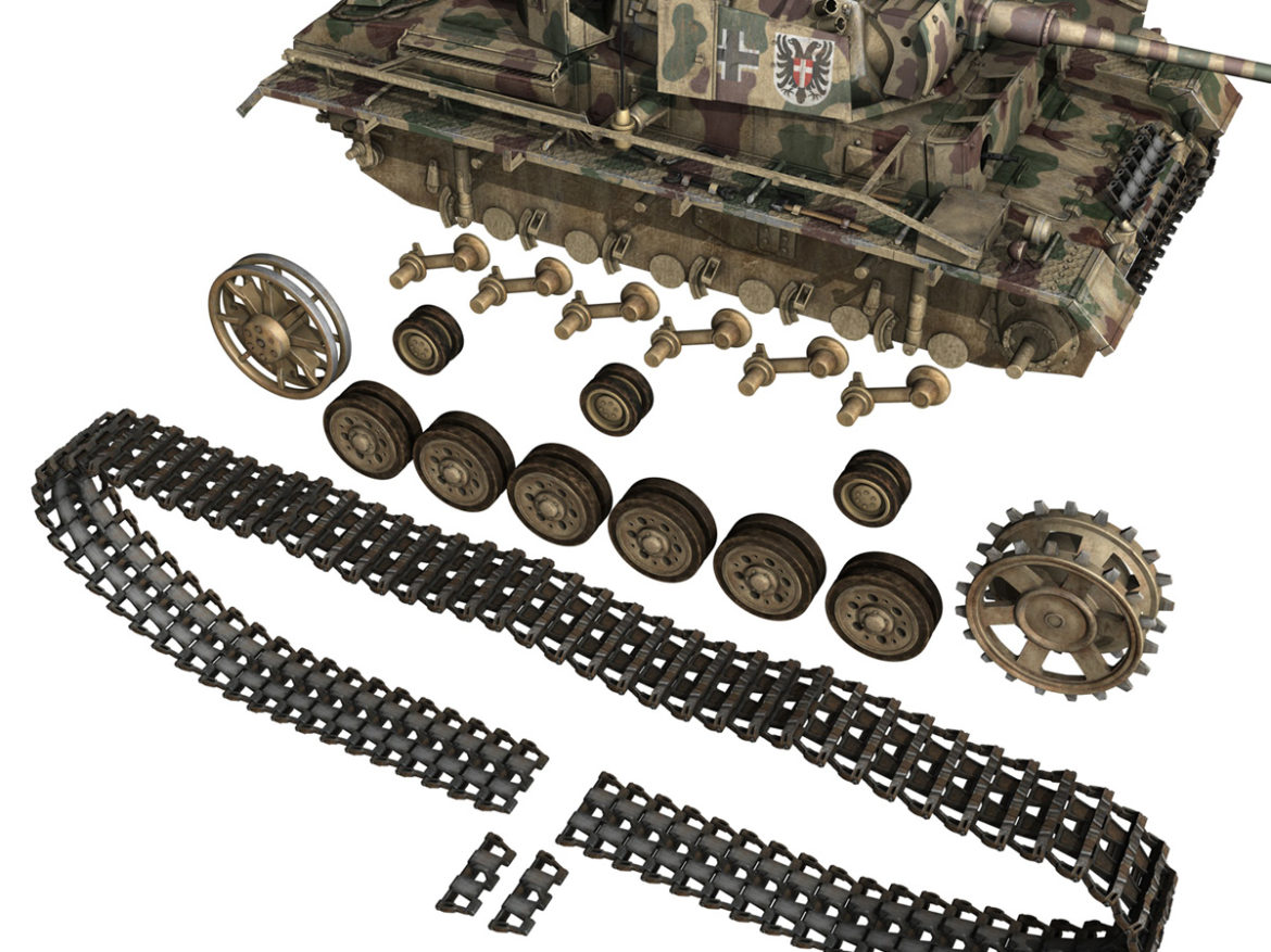 pzkpfw iii – panzer 3 – ausf.m – 413 3d model 3ds c4d lwo obj 269375
