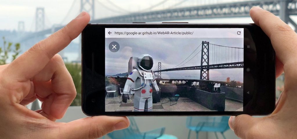 Google AR prototype 3d model viewing through web browsers 