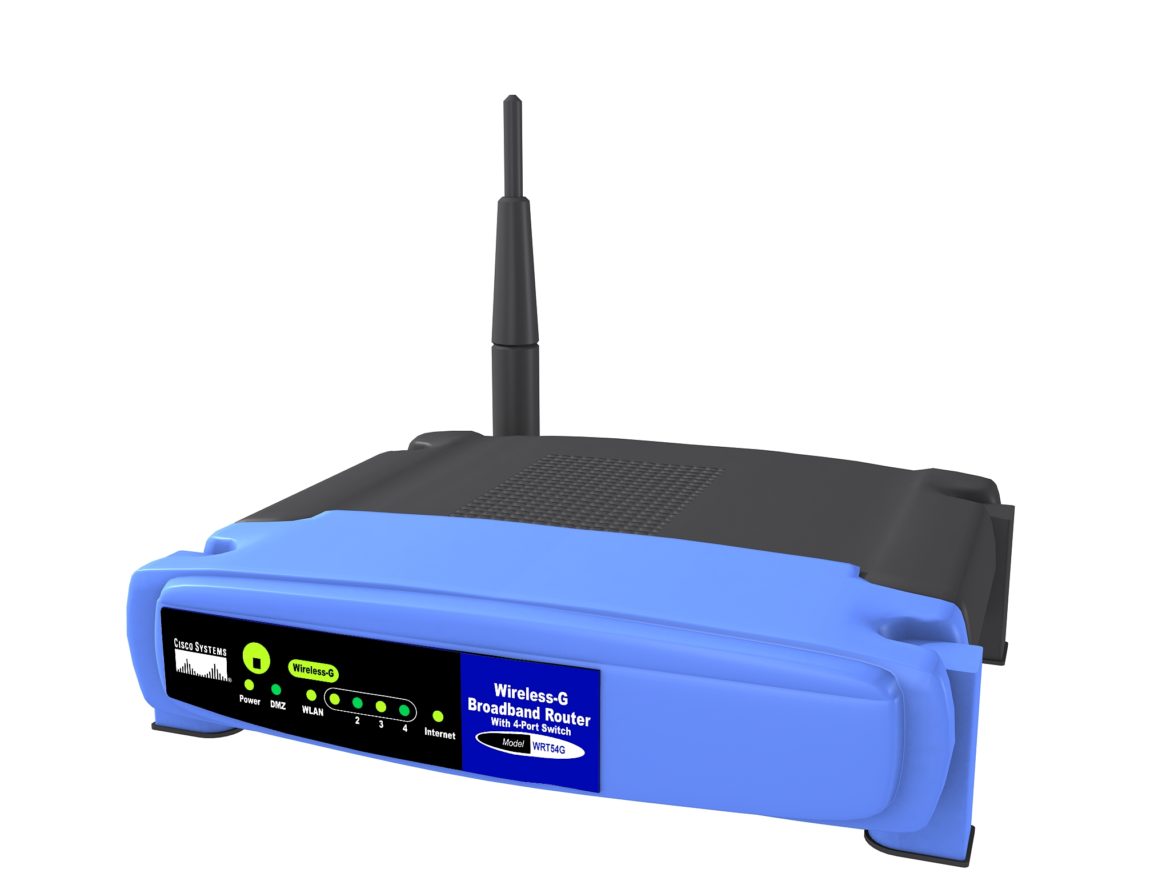 linksys wireless router 3d model max fbx obj 269464