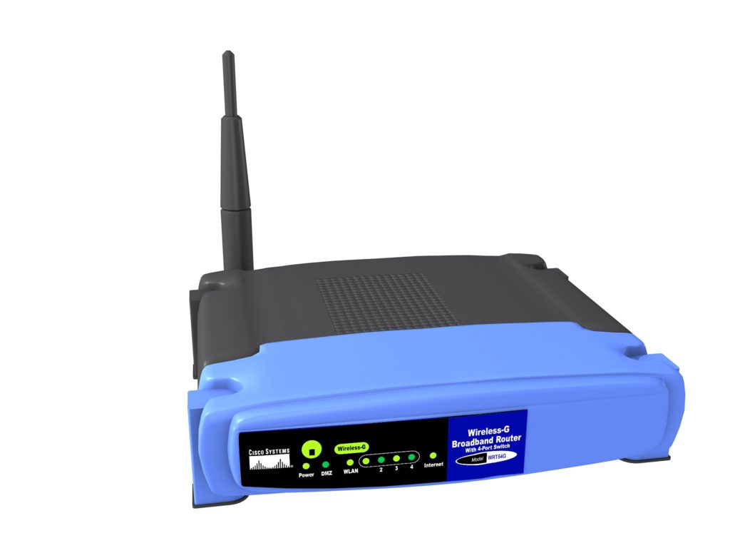Linksys wireless router 3D Model - FlatPyramid
