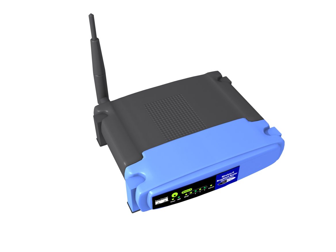 linksys wireless router 3d model max fbx obj 269467