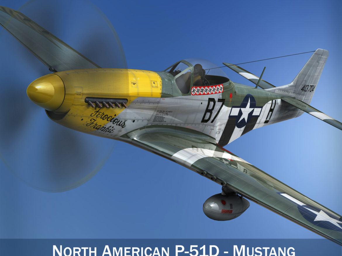 north american p-51d mustang – ferocious frankie 3d model fbx c4d lwo obj 269485