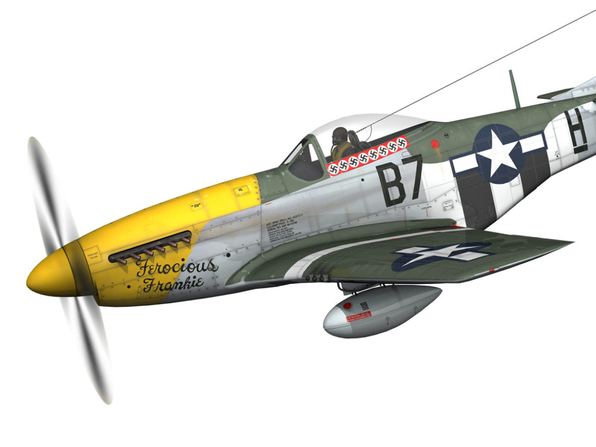north american p-51d mustang – ferocious frankie 3d model fbx c4d lwo obj 269486
