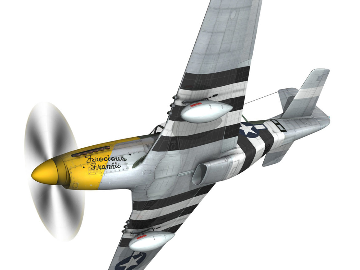 north american p-51d mustang – ferocious frankie 3d model fbx c4d lwo obj 269488