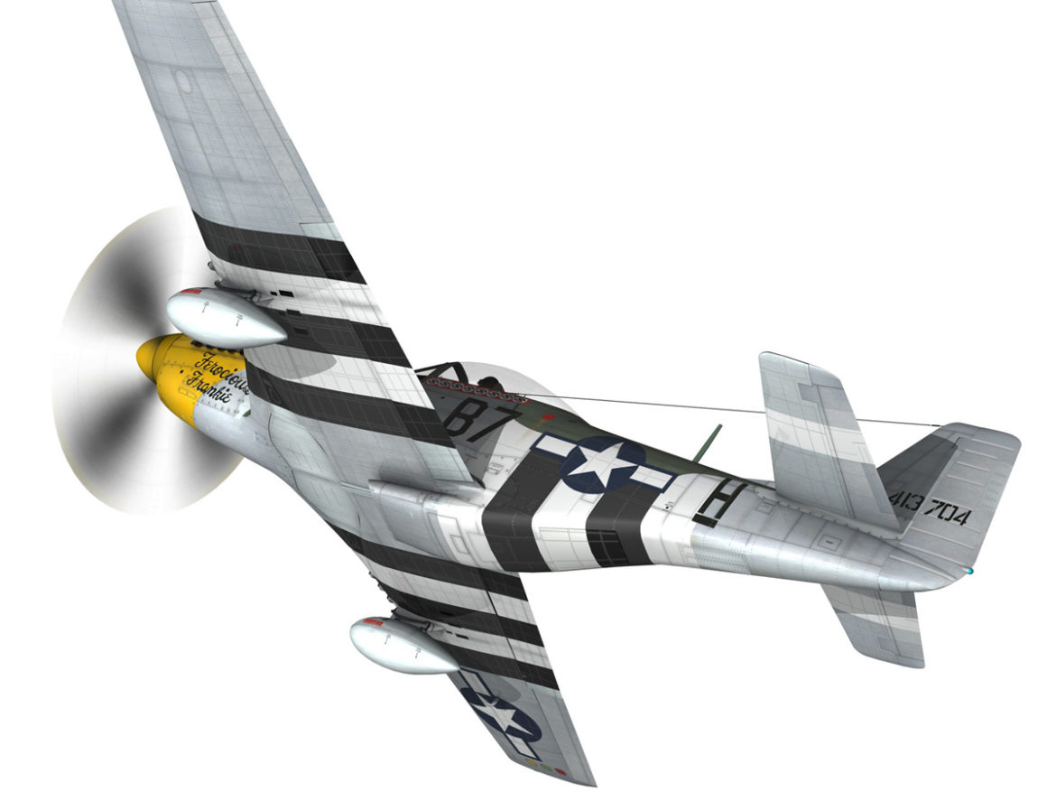 north american p-51d mustang – ferocious frankie 3d model fbx c4d lwo obj 269489