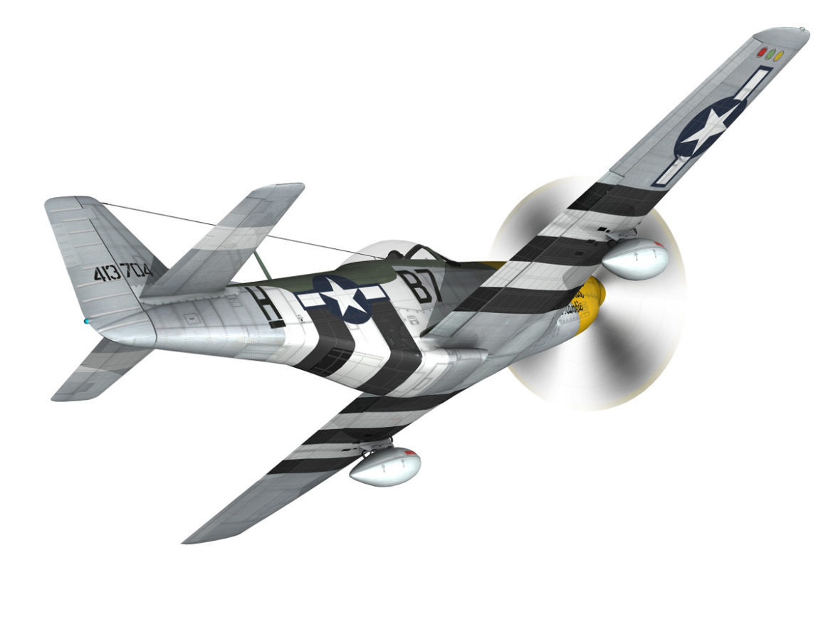north american p-51d mustang – ferocious frankie 3d model fbx c4d lwo obj 269491