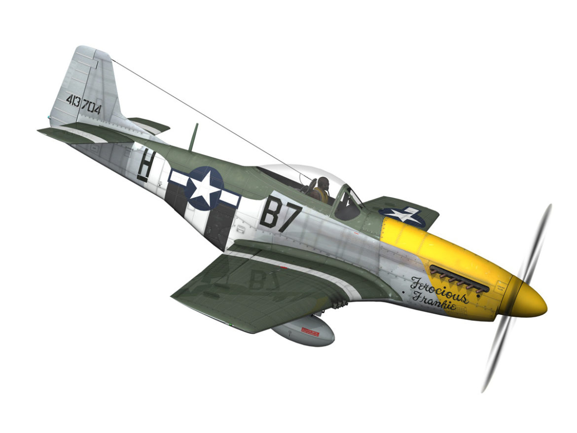 north american p-51d mustang – ferocious frankie 3d model fbx c4d lwo obj 269492