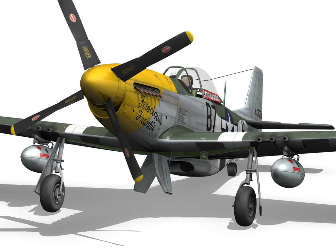 north american p-51d mustang – ferocious frankie 3d model fbx c4d lwo obj 269494