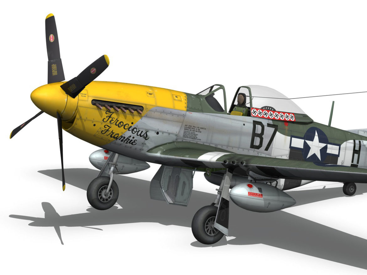 north american p-51d mustang – ferocious frankie 3d model fbx c4d lwo obj 269495