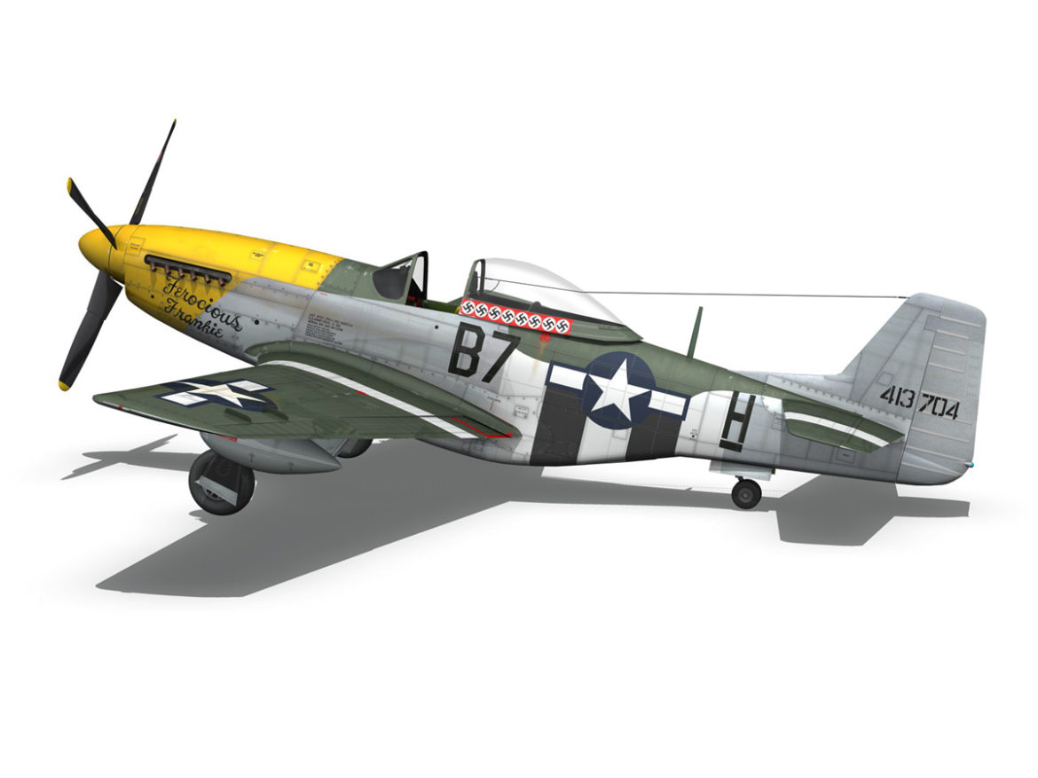 north american p-51d mustang – ferocious frankie 3d model fbx c4d lwo obj 269496