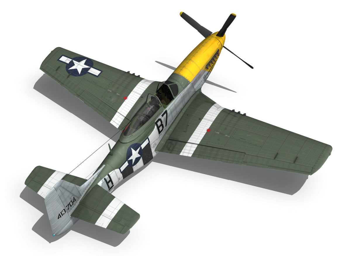 north american p-51d mustang – ferocious frankie 3d model fbx c4d lwo obj 269497