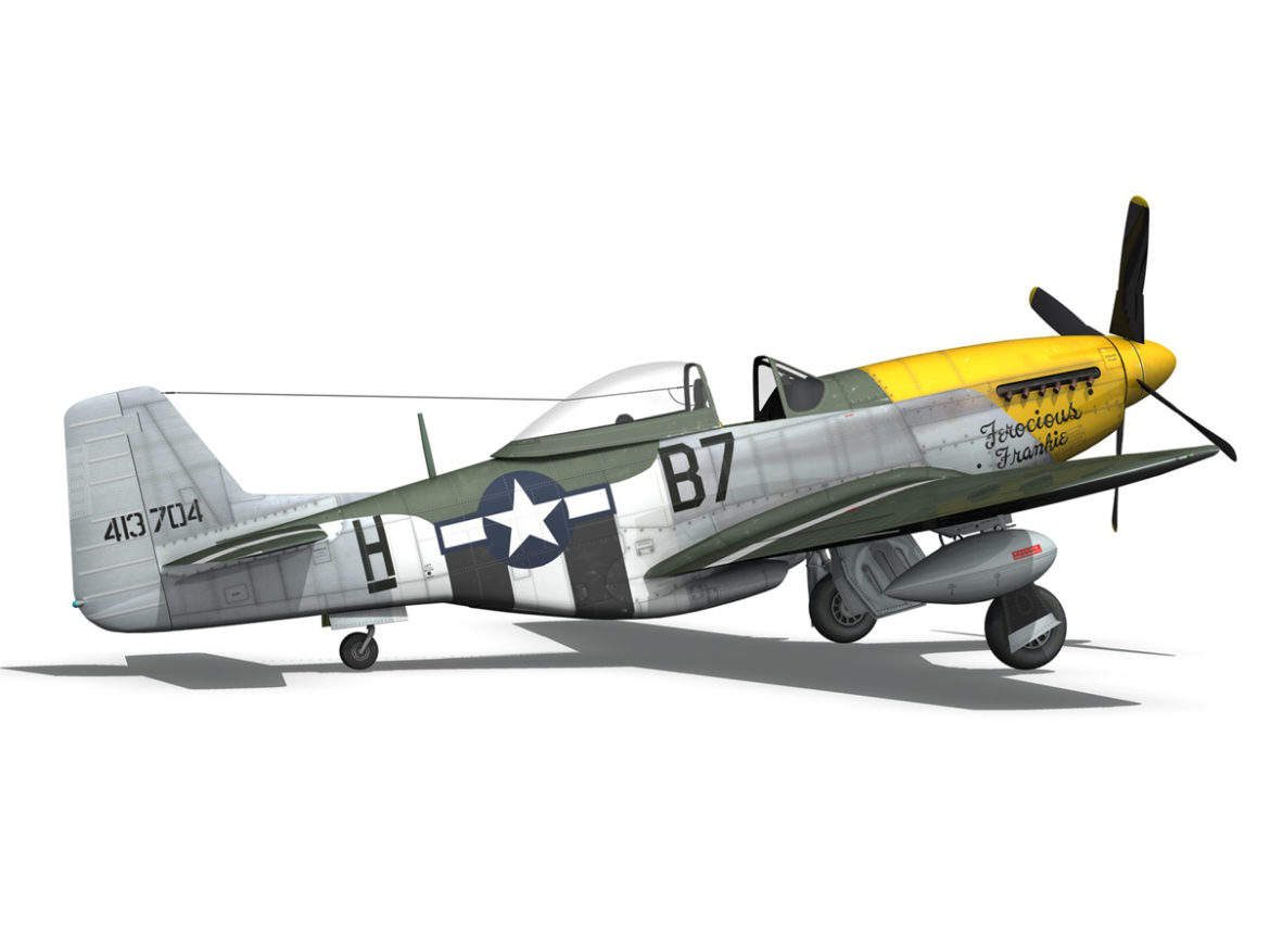 north american p-51d mustang – ferocious frankie 3d model fbx c4d lwo obj 269498