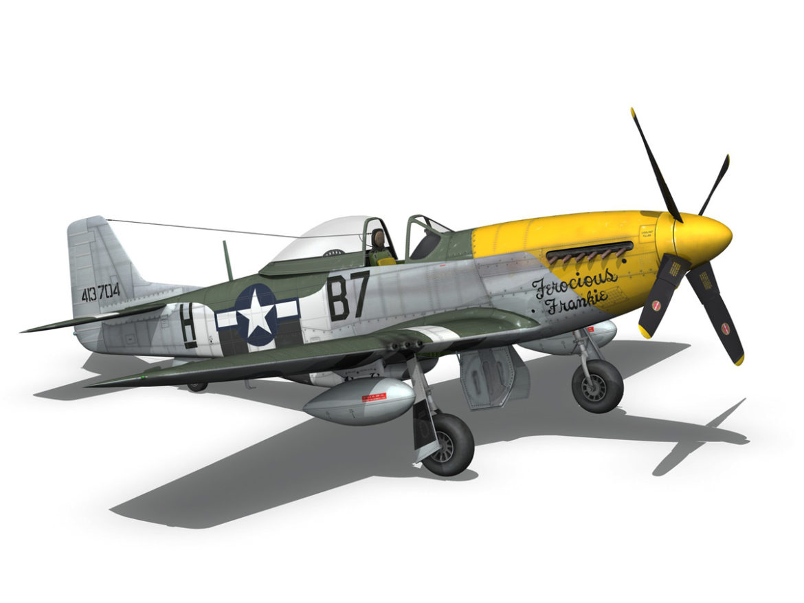 north american p-51d mustang – ferocious frankie 3d model fbx c4d lwo obj 269499