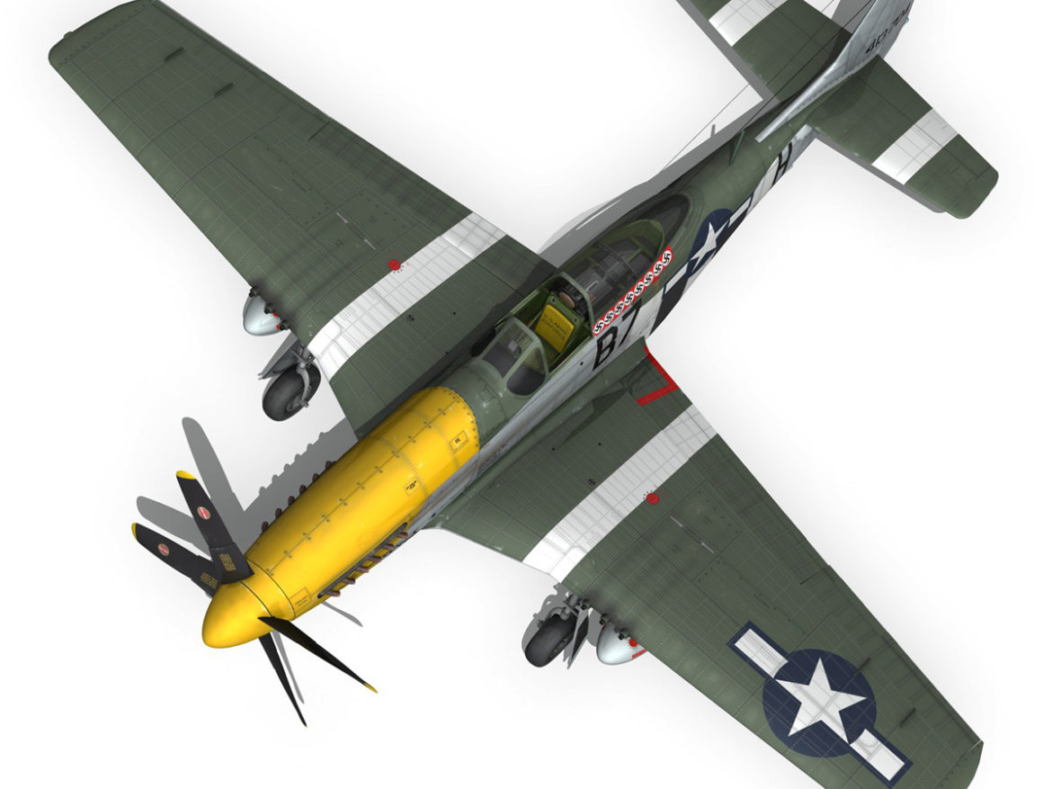 north american p-51d mustang – ferocious frankie 3d model fbx c4d lwo obj 269500
