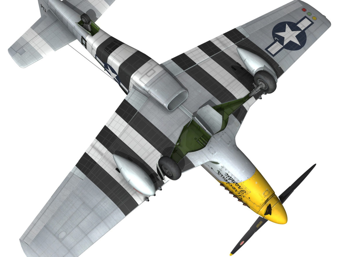 north american p-51d mustang – ferocious frankie 3d model fbx c4d lwo obj 269502