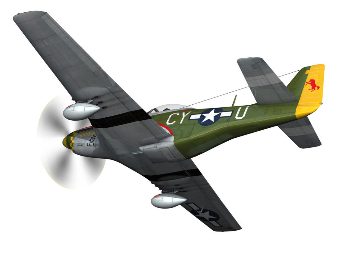 north american p-51d mustang – gunfighter 3d model fbx c4d lwo obj 269573