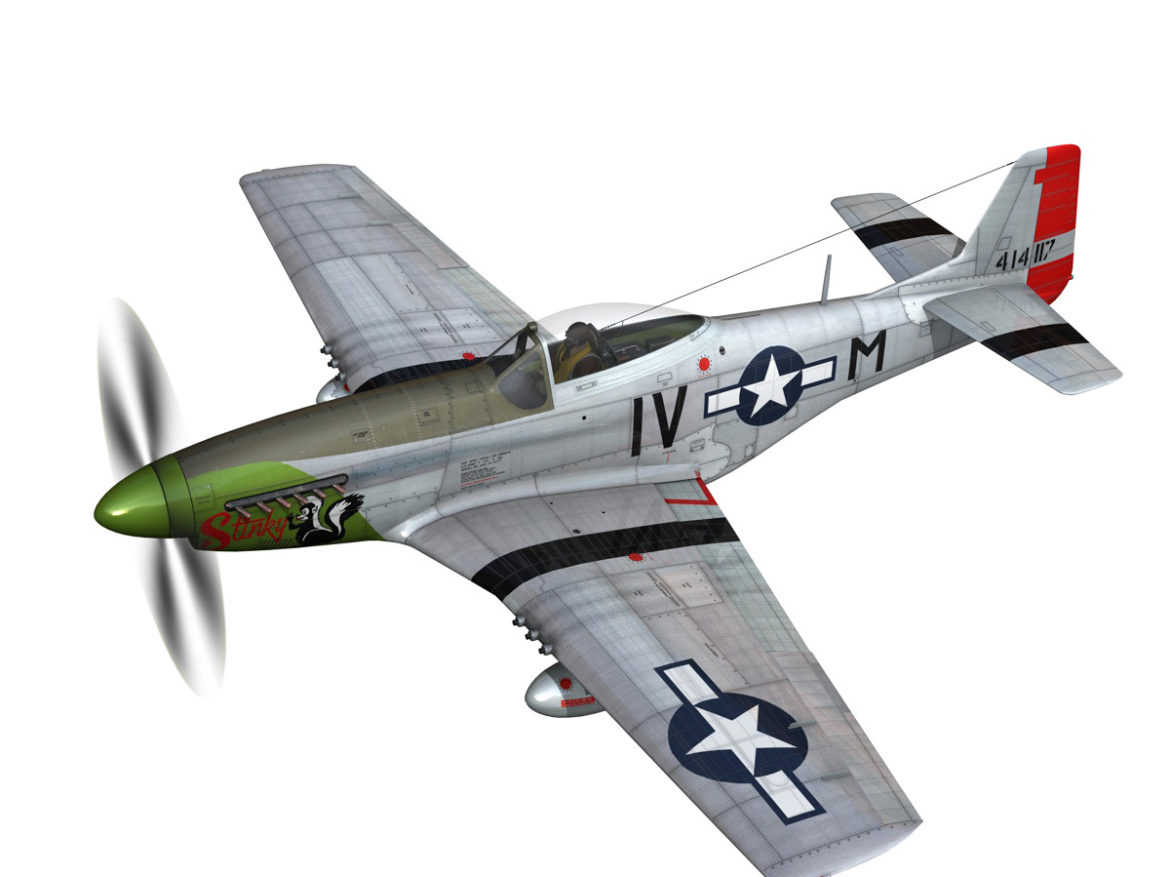 north american p-51d mustang – stinky 3d model fbx c4d lwo obj 269597