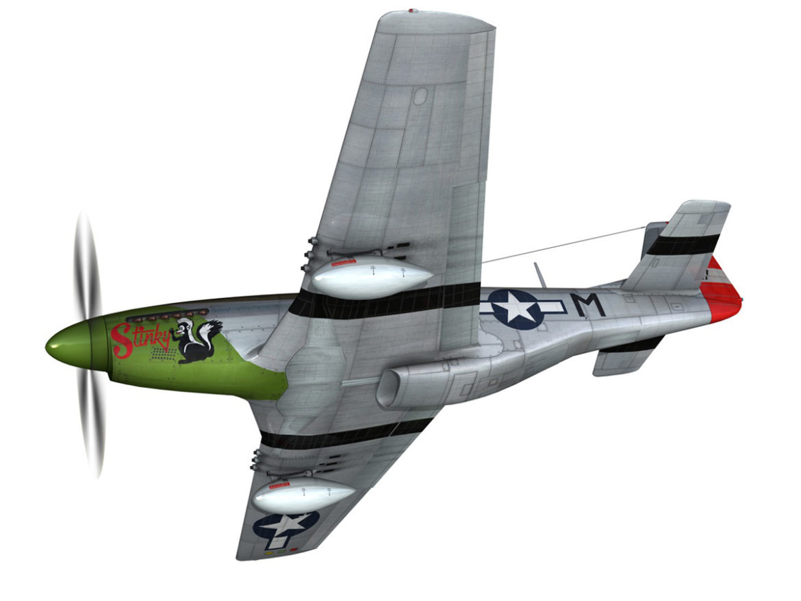 north american p-51d mustang – stinky 3d model fbx c4d lwo obj 269598