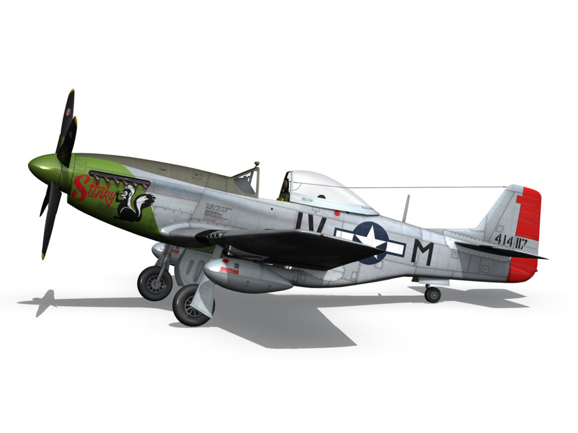 north american p-51d mustang – stinky 3d model fbx c4d lwo obj 269605