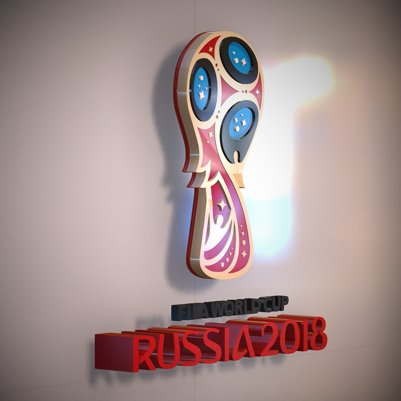 fifa world cup russia 2018 slyle 3d model 3ds max fbx ma mb obj 269748