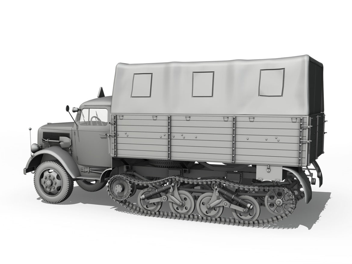 opel blitz maultier – half-truck cargo truck 3d model 3ds fbx c4d lwo obj 269958