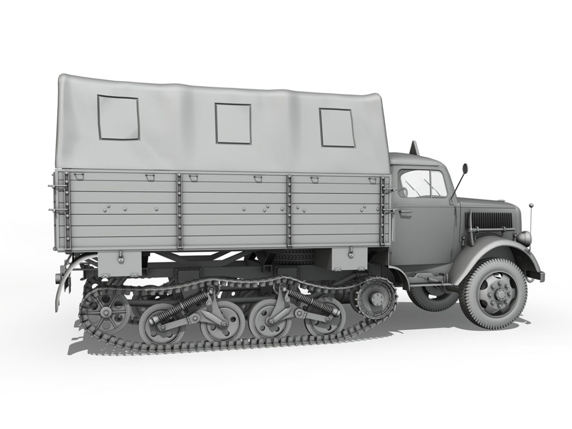 opel blitz maultier – half-truck cargo truck 3d model 3ds fbx c4d lwo obj 269960