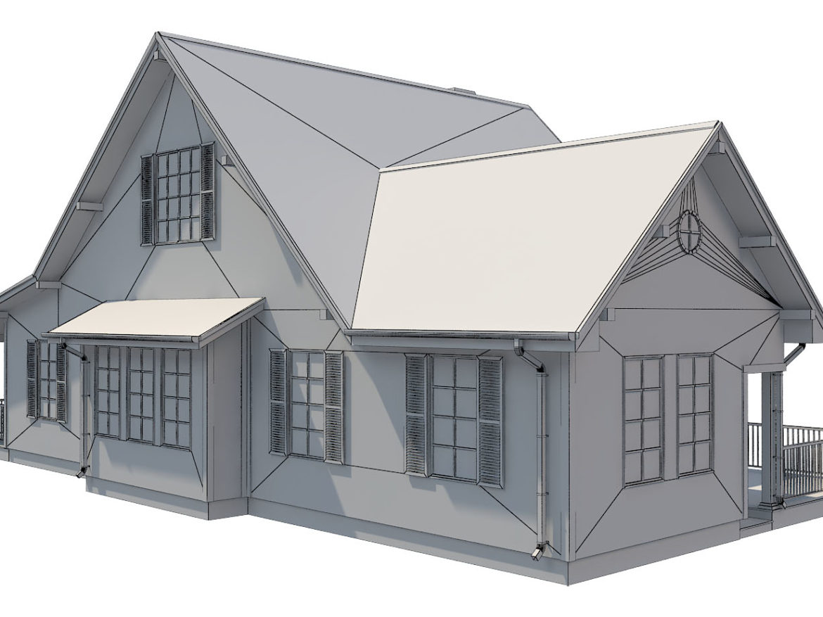 family suburban house 3d model 3ds fbx obj max ds max plugin 270265