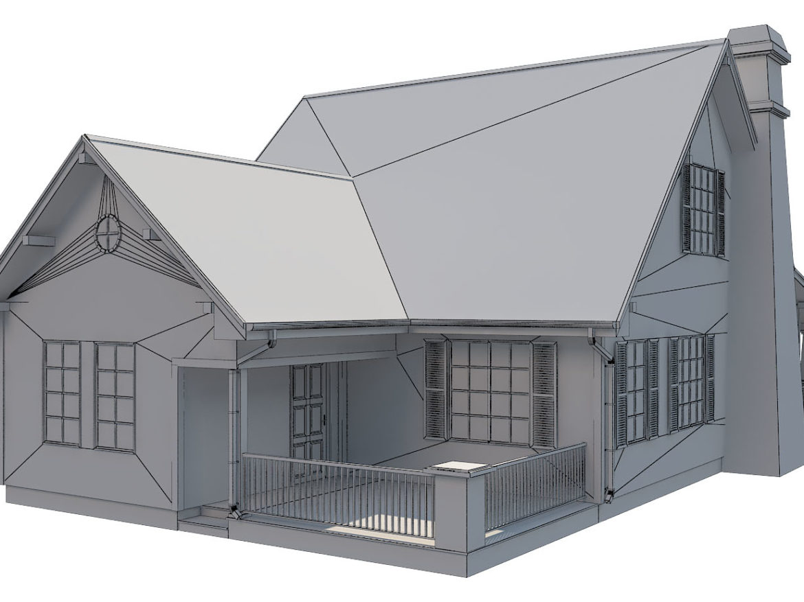 family suburban house 3d model 3ds fbx obj max ds max plugin 270266