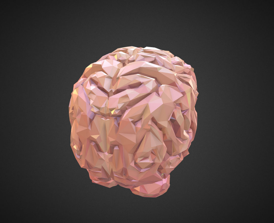 low polygon art medical brain real vr ar low-poly 3d model max 270540