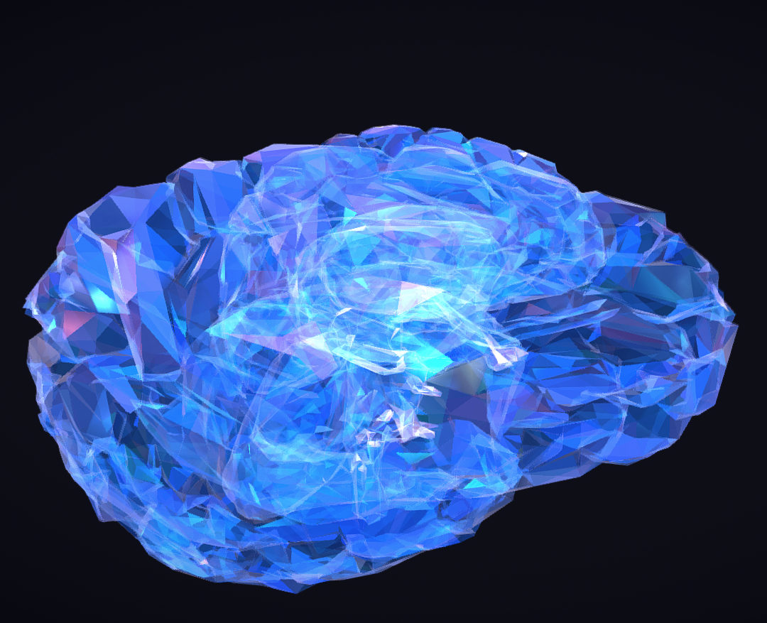 low polygon art medical brain roentgen 3d model 3ds 270589