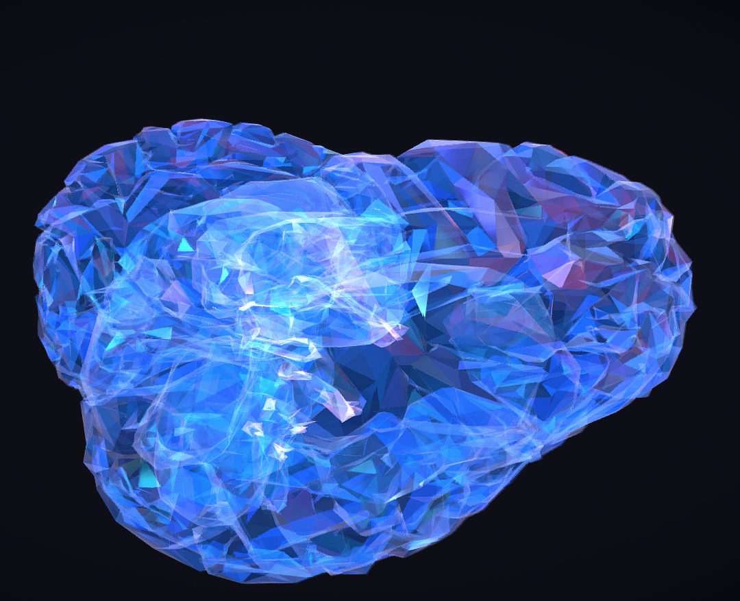 low polygon art medical brain roentgen 3d model 3ds 270590
