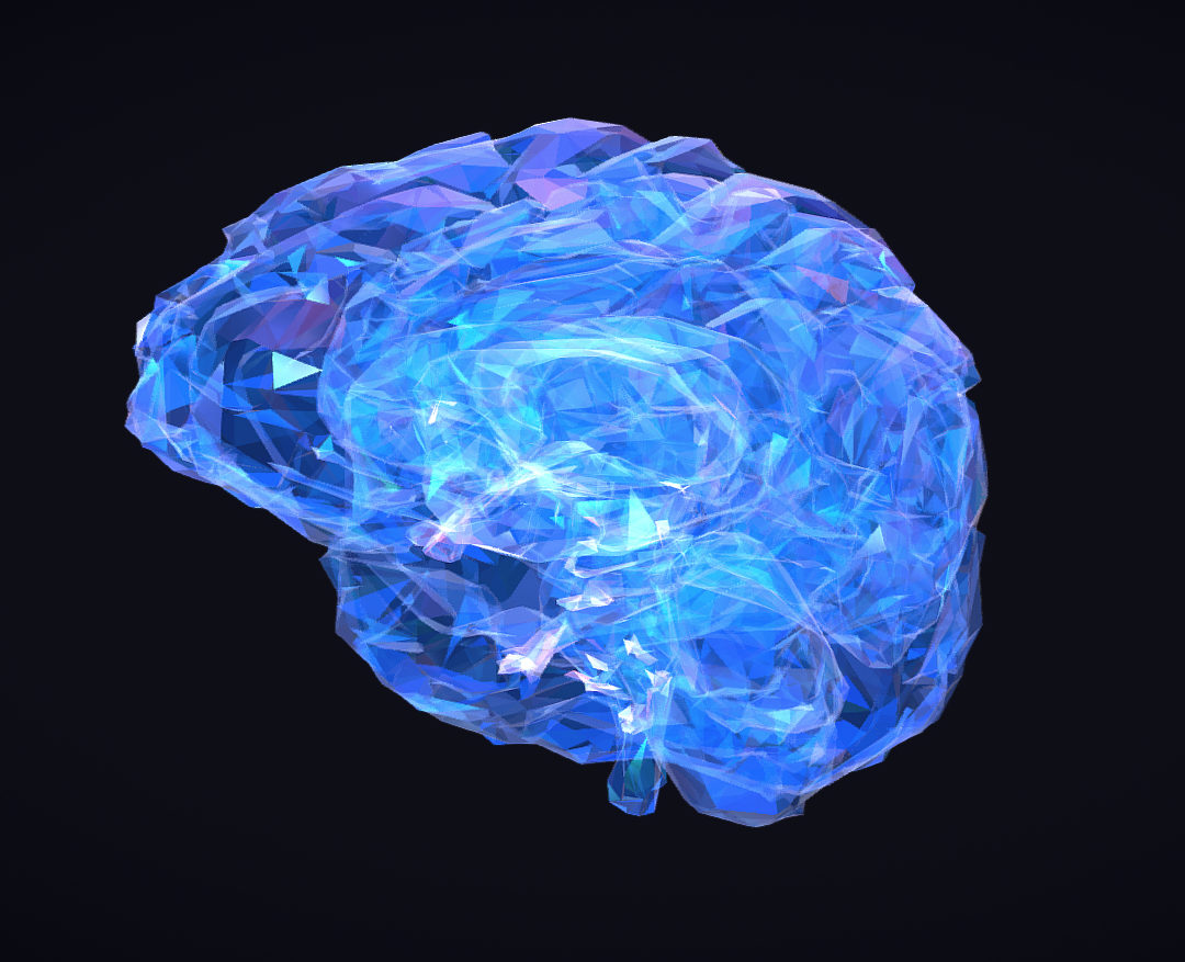 low polygon art medical brain roentgen 3d model 3ds 270597