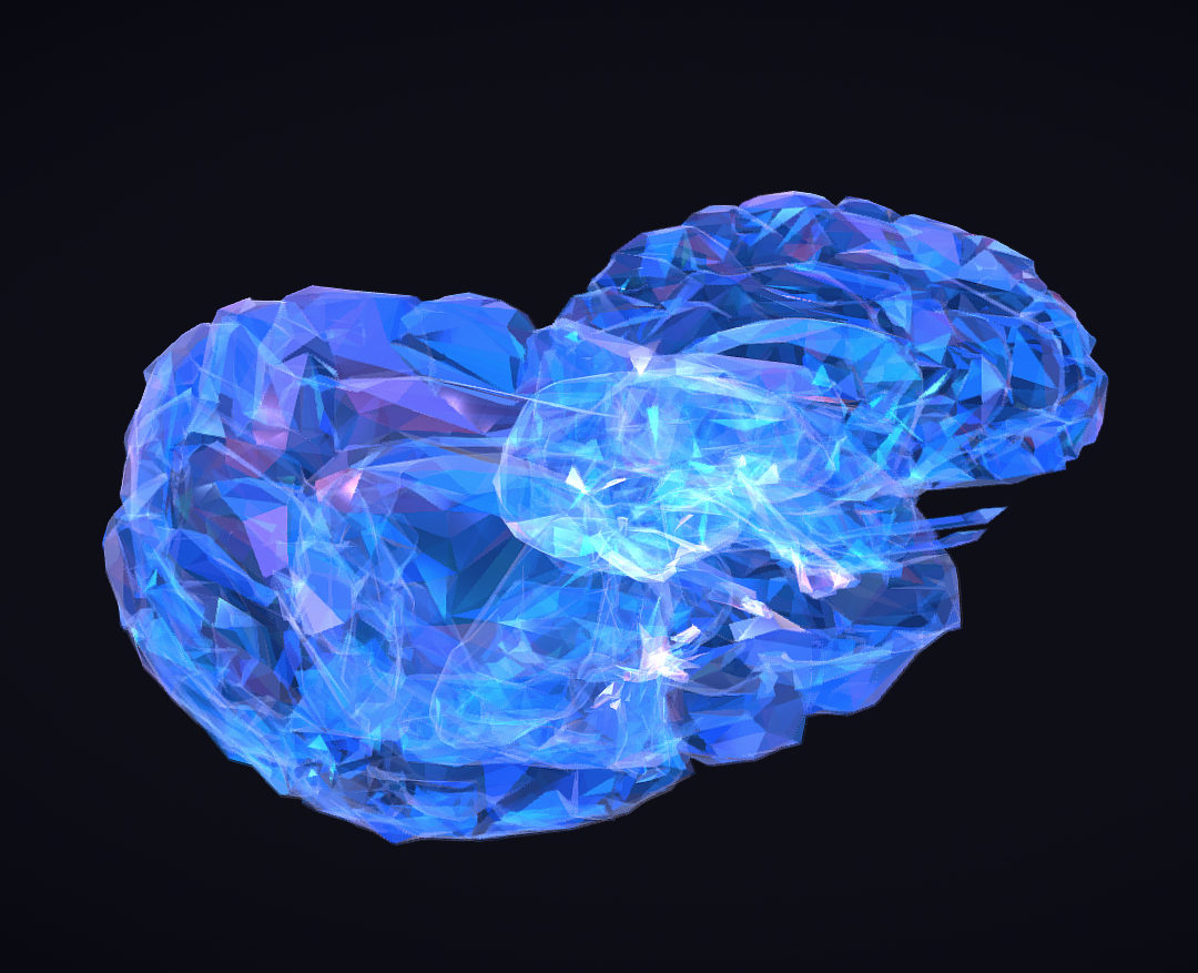 low polygon art medical brain roentgen 3d model 3ds 270609