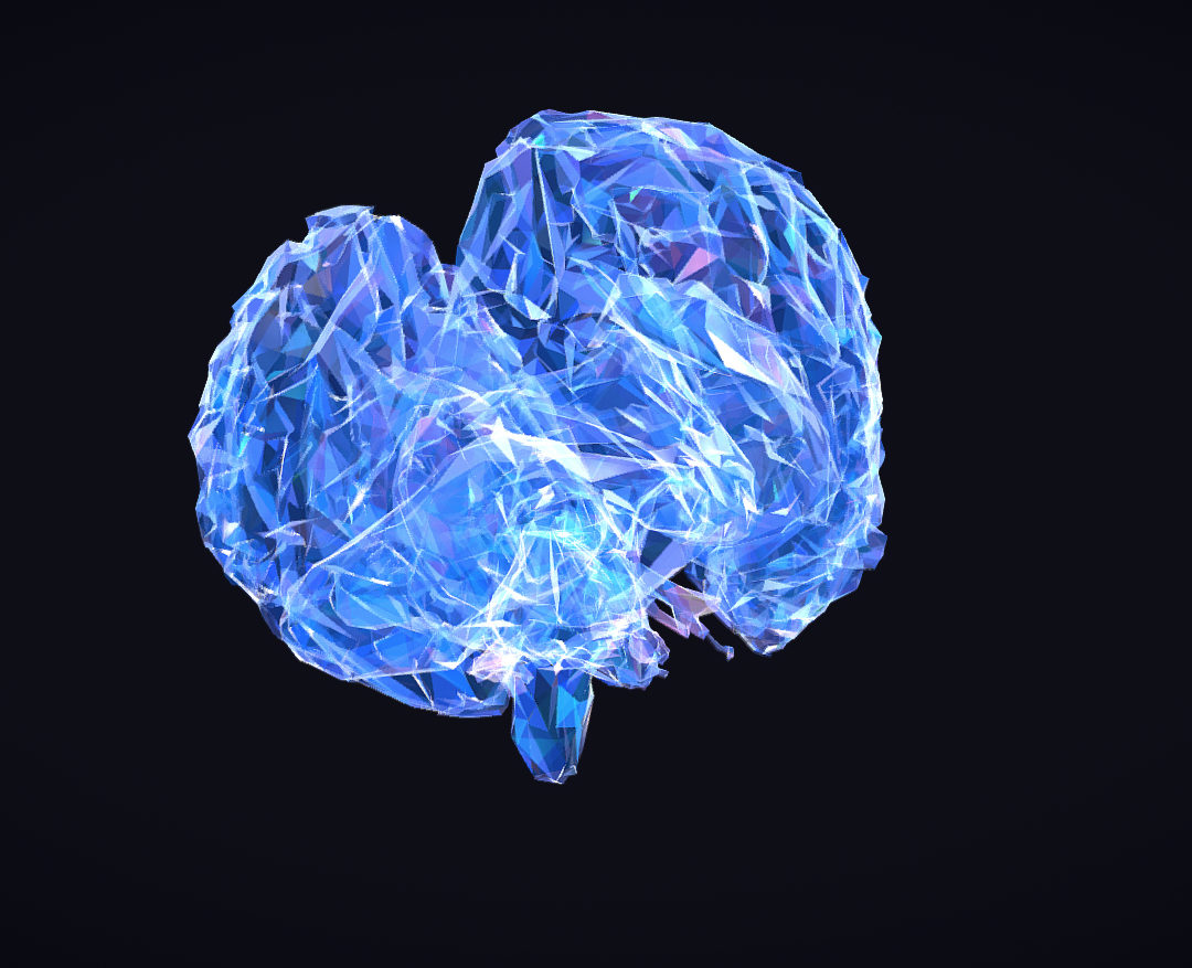 low polygon art medical brain roentgen 3d model 3ds 270615