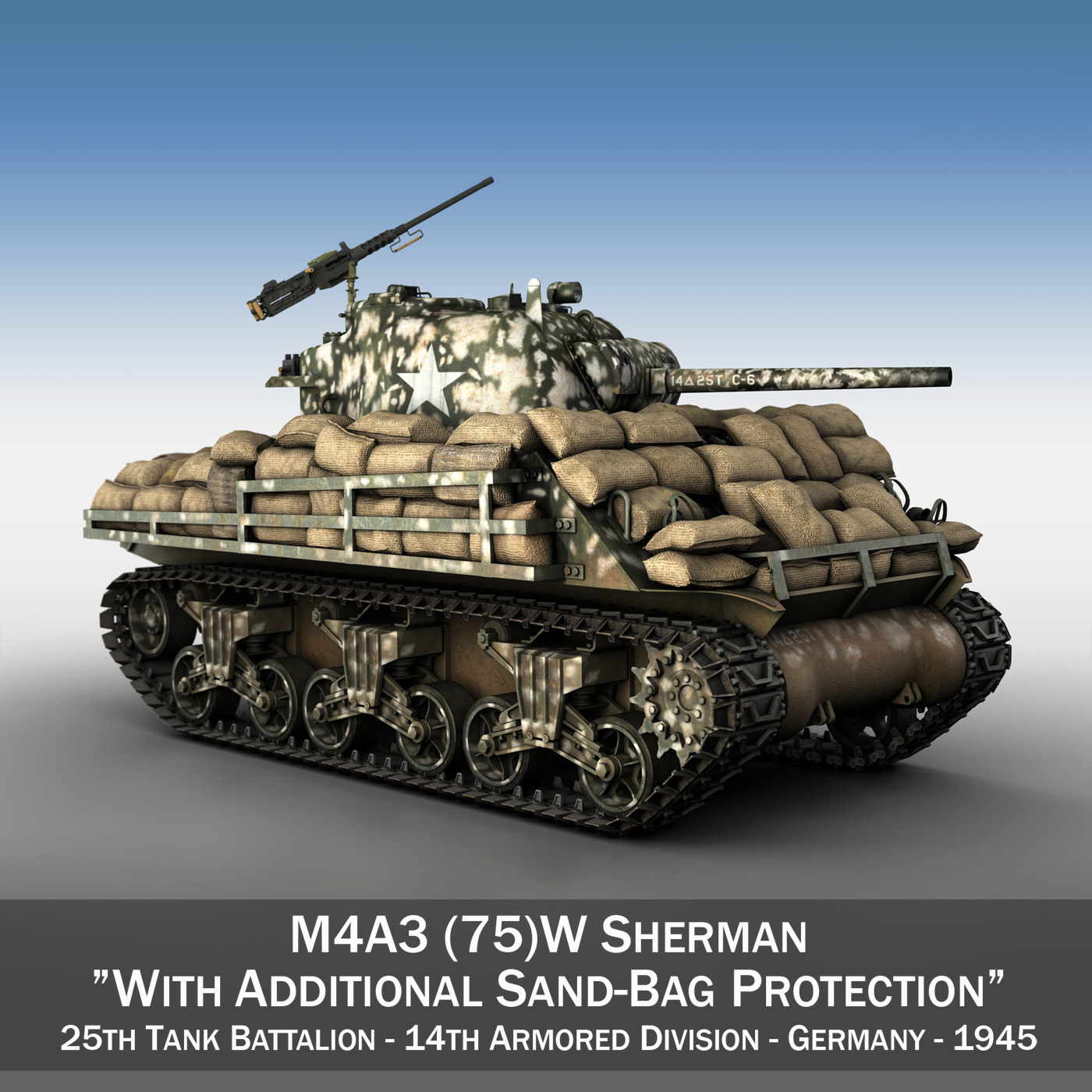 m4a3 (75) w sherman – 25tb 3d model 3ds fbx c4d lwo obj 270674