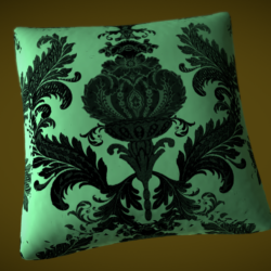 silk pillow for a bed or a sofa – baroque stile 3d model fbx 270821