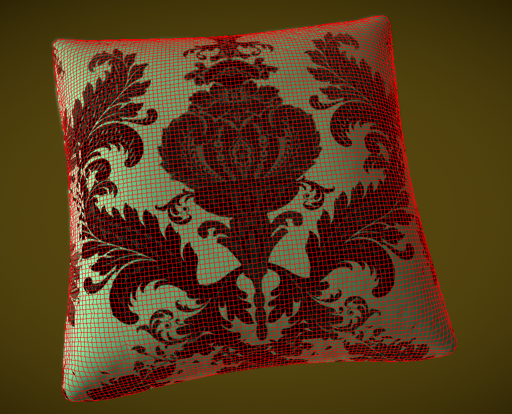 silk pillow for a bed or a sofa – baroque stile 3d model fbx 270822